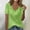 Green, variant on Ribbed Knitted Tops For Women V-Neck Short Sleeve Shirts Plain Basic T-Shirt Causal Elegant Shirts Summer Tops 2025 Trendcy Tee