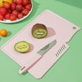 thumbnail image 4 of JingChun Plastic Utility Cutting Board with Knife, Chopping Boards Double Sided Plastic Chopping Board with Hanging Hole Cutting Board Set, 4 of 6