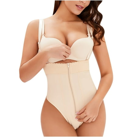 

CHGBMOK Women s Plus Size Waist Trainer Shapewear Tummy Control Waist Cincher Slim Body Shapewear Bodysuit for Women on Clearance