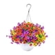 thumbnail image 4 of Cesta de flores artificiales colgantes con plantas artificiales, maceta colgante realista para primavera, balcón, habitación y patio. Estilo D, 4 of 8