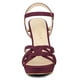 thumbnail image 3 of Sandalias De Tacón De Aguja Con Plataforma Y Tiras Para Mujer borgoña 36, 3 of 7