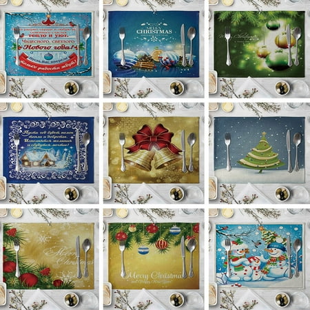 moderna christmas bell snowman dining table linen insulation mat