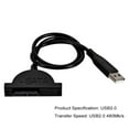 thumbnail image 2 of Cable USB SATA 2.0 Cable de unidad de CD/DVD-ROM Cable adaptador de controlador óptico para computadora portátil, 2 of 9
