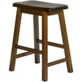 thumbnail image 2 of Set of 2 Saddleback 18" Wood Dinning Height Stools in Distressed Espresso Finish, 2 of 5