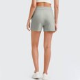 thumbnail image 4 of RYRJJ Womens Athletic Ribbed Sweat Shorts Summer Casual High Waisted Drawstring Gym Running Workout Shorts with Pockets(Gray,L), 4 of 7