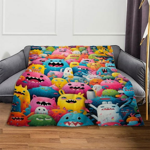 SINVDAJY Throw Blanket Cartoon Printing Cover Room Bed Sofa Blanket for Girls Kids Age 3-12, Soft Baby Toddle Blanket for Birthday (50"x60" Style13)