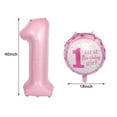 thumbnail image 5 of 1st Birthday Decoration Number 5pcs Number 1 Balloon Pink Theme Party Decor for Baby Boys Girls One Year Old Birthday Party, 5 of 7