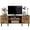 Brown, variant on Vineego TV Stand for 55 Inch TV with 2 Push-to-Open Doors, Mid-Century Modern Media Console with Open Shelves, Entertainment Center for Living Room Bedroom, Beige & White