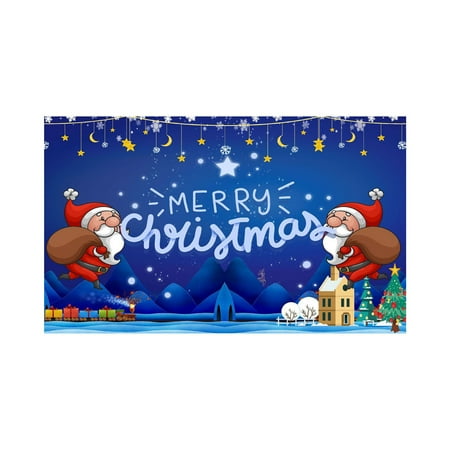 

Get Tapestry 7x16FT Merry Christmas Holiday Banner Garage Door Cover Mural Winter Snowman Santa Outdoor Large Door Cover Decoration Indoor And Outdoor Christmas Holiday Decoration