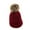 Solid Color, variant on ZTGD Women Winter Solid Color Pompom Knitted Beanie Hat Thick Warm Stretch Ski Cap