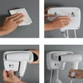 thumbnail image 3 of OhhGo Hotel Wall Mount Hair Dryer, Hairdryer Bathroom Accessories with Rack Negative Ion Blower Strong Wind Drying Tools, Blow Dryer for Home Bathroom Toilet Salon, 1600W, White, 3 of 10