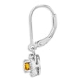 thumbnail image 2 of 925 Sterling Silver Rhodium-plated Diam. & Citrine Earrings; for Adults and Teens; for Women and Men, 2 of 4