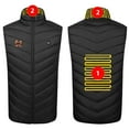 thumbnail image 2 of guisaled Heated Vest, Men Winter Lightweight Warm Heated Vests Full Zip Stand Collar Soft Shell Heating Jackets Outdoor Hunting Vest, 2 of 6