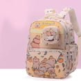 thumbnail image 5 of All Over Cartoon Print Backpack for Ages 5rd 6th 8th 10th With Attached Mini Pouch Lightweight Waterproof Multi Compartment Back To School Bookbag, 5 of 5