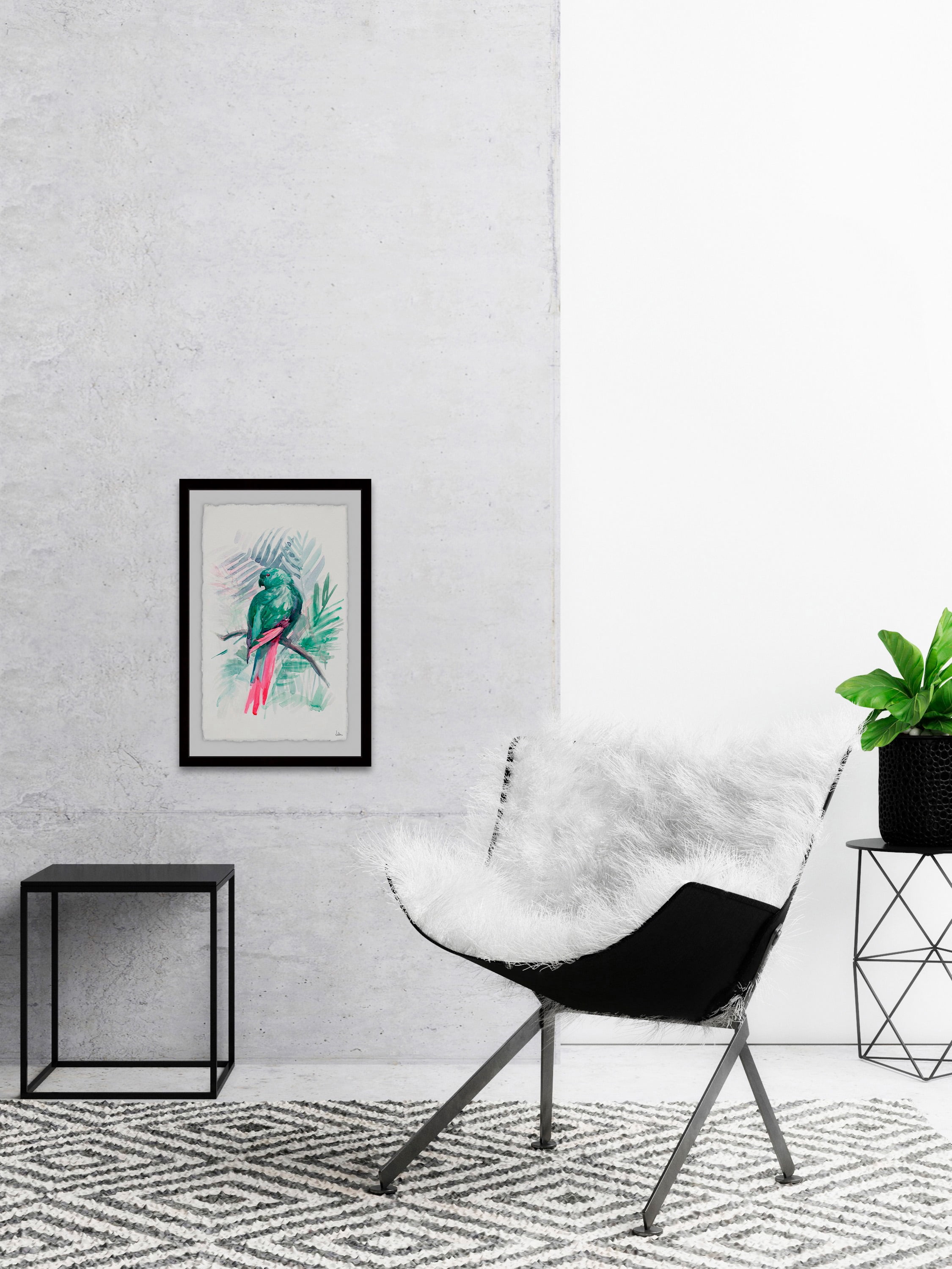 Blissful Bird Framed Painting Print