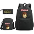 thumbnail image 3 of ROBLOXing Backpack Children Anime Cartoon School Bag Bookbag Men Women Travel bags Mochila Daily Rucksack, 3 of 5