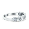 thumbnail image 2 of Simulated Cubic Zirconia Size-5 Flower Ring Wedding Engagement Band 925 Sterling Silver, 2 of 7