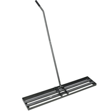 Lawn Leveling Rake, 48"x10" lawn Leveling Tool, Heavy Duty Effort Saving Lawn Level Tool, 7FT Steel Handle Lawn Leveler for Yard Garden Golf Course, Ease Level Soil Sand Dirt Surfaces and Fertilizer