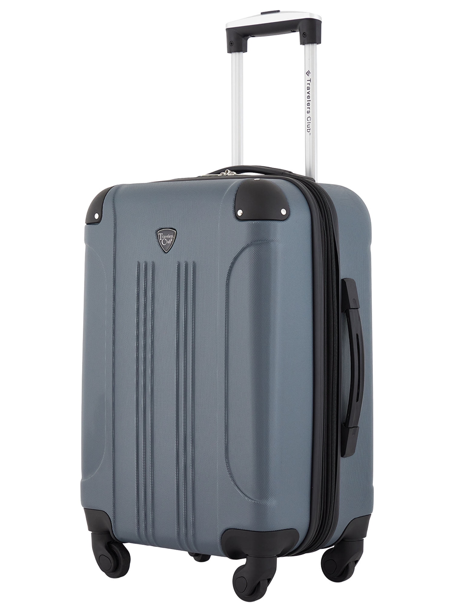 Travelers Club 20" Hard Side Expandable Rolling Spinner Carry-on, Dark Slate