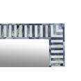 thumbnail image 3 of RUDRAKSHA CORPORATION Blue & Off-White Bone Inlay Rectangular Mirror Frame, Marbled Striped Wall Mirror, Stepped Corner Design for Coastal or Modern Decor, 3 of 3