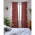 thumbnail image 3 of Red Boho Southwestern Sheer Curtains 84 Inch Length 2 Panels Set for Living Room/Bedroom, Farmhouse Aztec Tribe Ethnic Motifs Kitchen Curtains Grommet Semi-Sheer Curtains Window Treatments 42"x84"x2, 3 of 7