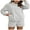 lightgray, variant on HYwys Womens Fuzzy Pajamas Set 2 Piece Lounge Sets Long Sleeve Hooded Fleece Sleepwear