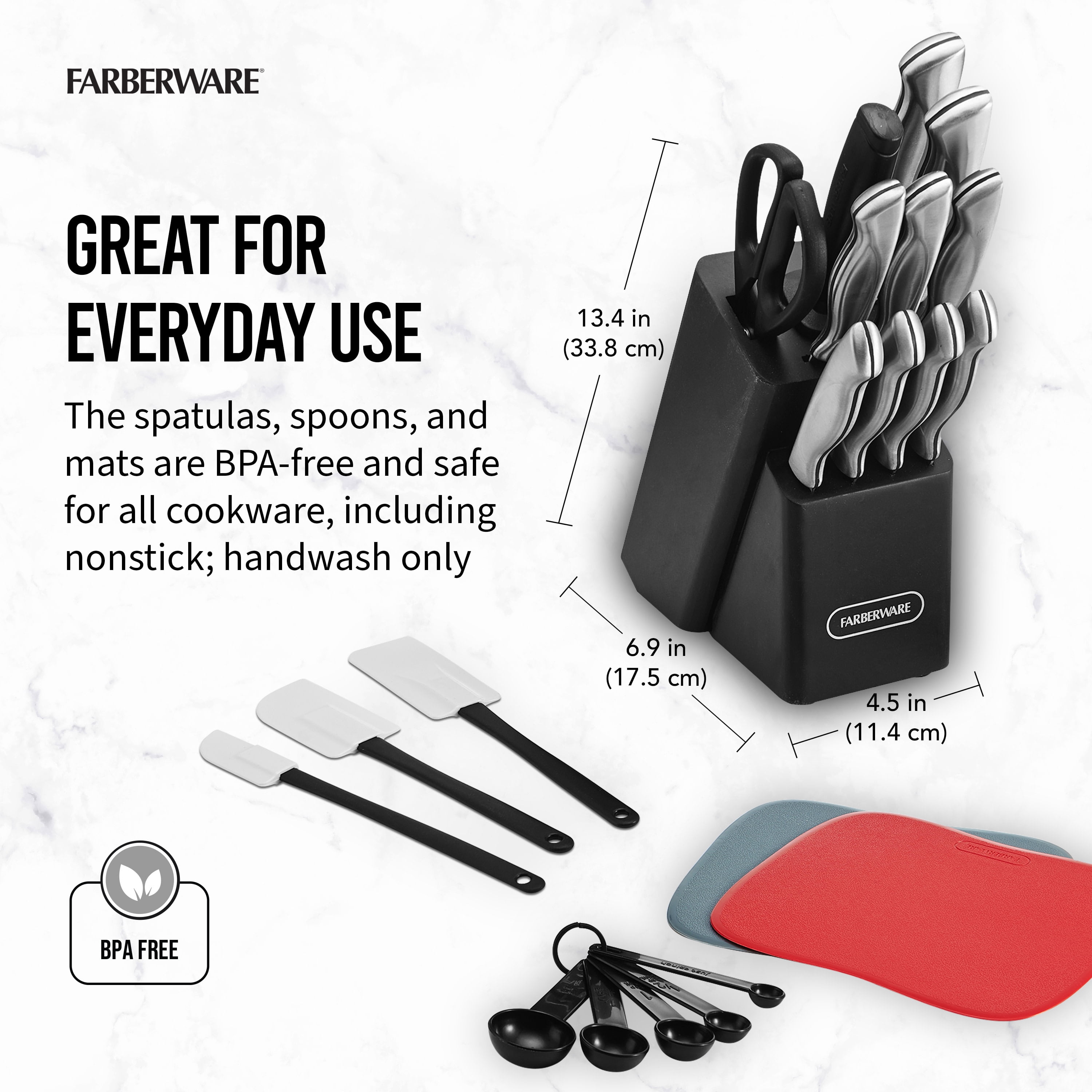 Farberware Classic 22-piece Stamped Stainless Steel Cutlery and Utensil Set - 3