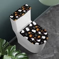 thumbnail image 3 of HELLHERO Ghost Pumpkin Toilet Covers Set, Non-Slip Elastic Fabric Bathroom Seat Covers, 17"x21", 3 of 8