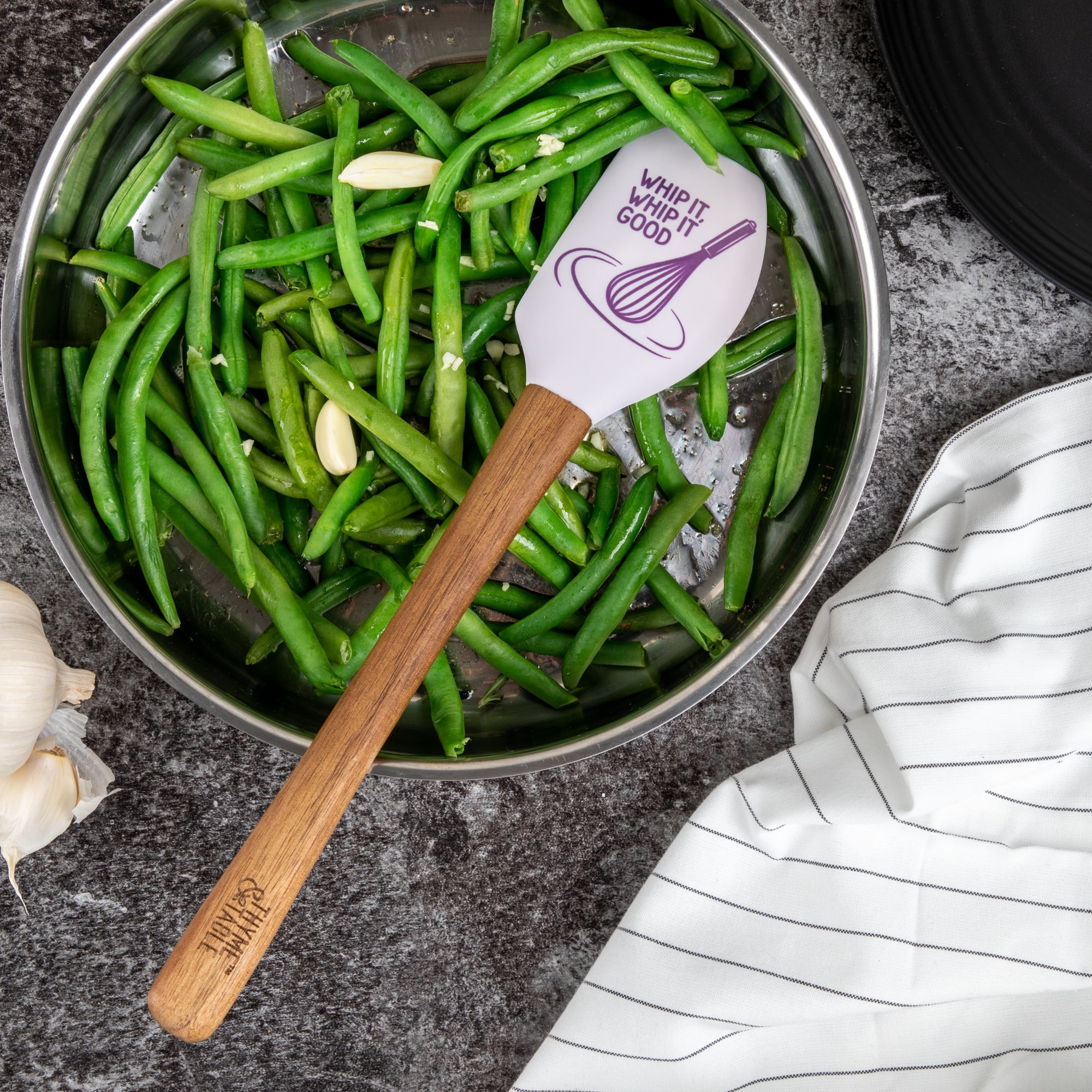 Thyme & Table Silicone Scraper Spatula with Kitchen Conversion Chart