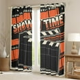 thumbnail image 2 of Manfei Vintage Film Black Out Curtains for Kids, Cinema Tricket Curtains Pack of 2 (42x63 Each), Movie Theater Theme Bedroom Curtains, Window Curtains Bedroom Decor, 2 of 6