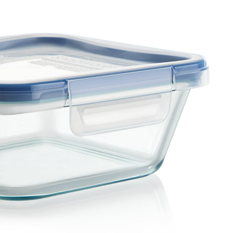 Total Solution® Pyrex® Glass 4-cup Square Food Storage with Plastic Lid