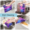 thumbnail image 2 of Yayeee 6 Pack Kitchen Dishcloths for Washing Dishes Soft Absorbent Microfiber Towels, Purple Digital Art, 2 of 9