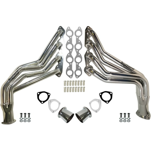 Southwest Speed Ceramic Hot Coated 68-91 Gm Truck Long Tube Headers For Big Block Chevy 396-454 Engines,Chevy & Gmc 1/2 3/4 & 1 Ton,Blazer Suburban