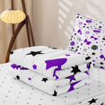 thumbnail image 5 of Manfei Purple Cheerleader Zipper Twin Comforter Sets with Fitted Sheet and 2 Pillowcases For Kids,Cute Stars Bow Print Zipper Bedding Set For Girls,Reversible,4-Piece, 5 of 7