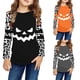 thumbnail image 2 of Gibobby blusas de vestir Niñas formal Niñas Halloween Calabazas Impresiones Casual Leopardo Niñas Sudaderas Niños Pequeños Niños Niñas Tops de Manga Larga （Rosa， 9-10 Años), 2 of 4