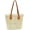 Beige, variant on Kukuzhu Straw Beach Bag for Women Woven Structured Tote Bag Summer Shoulder Handbags