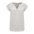 thumbnail image 5 of Yuwull Tops For Women Going Out Tops Women'S New Solid Color New Product V-Neck Short Sleeved Loose T-Shirt Short Sleeved Womens Plus Size Tops On Clearance21M, 5 of 5
