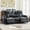 Black-Sofa, variant on 5-Piece Faux Leather Power Reclining Sofa Set with Adjustable Headrests, Wireless Charger, USB Ports, LED Lights, Black
