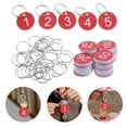 thumbnail image 2 of KAKOWELY tags 100pcs Numbered Key Tag Numbered Tags Plastic Numbered Circles Number Tags With Metal Rings Circular Numbered Key Tags For Organize1.38"X1.38"X0.04", 2 of 4