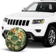 thumbnail image 2 of KAKALAD Vintage Wooden St.Patrick Day Flowers 02 Spare Tire Cover Universal Vehicle Accessories Buckle Car Tools 17”in, 2 of 6