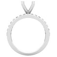 thumbnail image 3 of Dazzlingrock Collection Round White Diamond Semi Mount Engagement Ring Set for Women (0.70 ctw, Color I-J, Clarity I2-I3) in 925 Sterling Silver, Size 7, 3 of 6