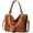 Brown, variant on CoCopeaunts Womens Tote Shoulder Bag Leather Hobo Purse Large Top Handle Handbag with Tassels