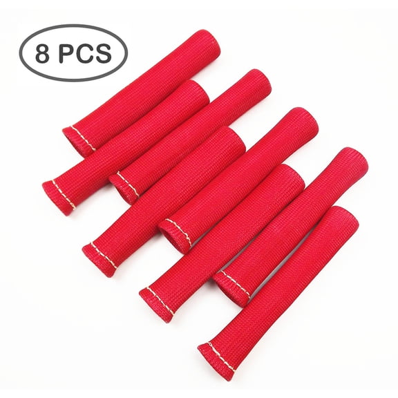 8Pcs 1200°F Car Spark Plug Wire Boot SBC BBC 350 454 Red