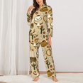 thumbnail image 3 of Kll Wild West Cowboy Print Women'S Long Sleeve Pajamas With Pants Sleepwear Loungewear 2 Set-Xx-Large, 3 of 9