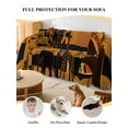 thumbnail image 4 of Black African Women Couch Cover for Dogs, Boho Brown Elephant Giraffe Ethnic Washable Sofa Covers Slipcover for Pets Dogs Futon Cover, Couch Recliner Covers, Oversized Chair Slipcover 71"x91", 4 of 9