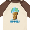 thumbnail image 4 of Inktastic Keep It Cool Melting Earth Ice Cream Cone Boys or Girls Long Sleeve Baby Bodysuit, 4 of 5