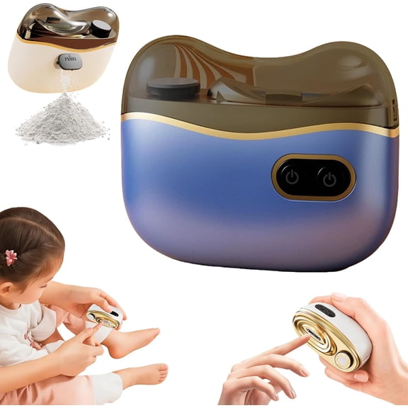 2-in-1 Electric Nail Clipper & Polisher, Electric Toe Nail Clipper for Seniors, Electric Automatic Nail Clipper & Trimmer with Nail Scraps & LED Light Storage for Adults & Seniors (Blue)
