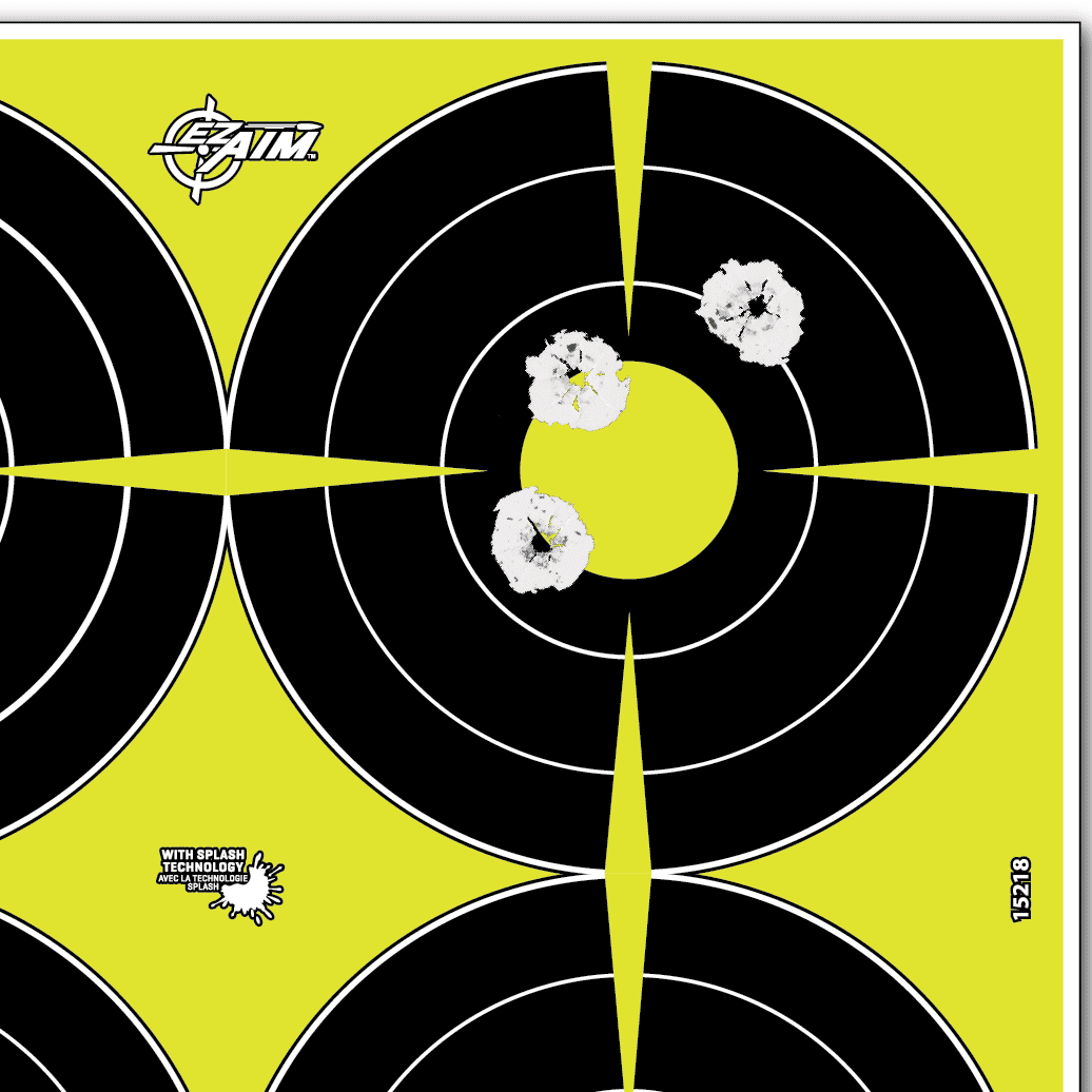 Ez Aim Splash Bullseye Paper Shooting Targets, 12"W x 12"H, 12-Pack, Yellow & Black