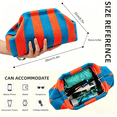 thumbnail image 6 of WANDF Clutch Purse for Women,Woven Dumpling Bag for Ladies,Knit Evening Bags Handbags (Blue Orange Striped), 6 of 8
