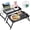 Black, variant on Innovative Life Folding Tray Table for Beds, 2-Piece Set, Ideal for Dining or Working on Sofas or Beds, White